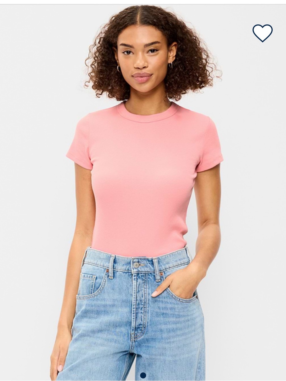 Snug Crop Ribbed Tee Shirt